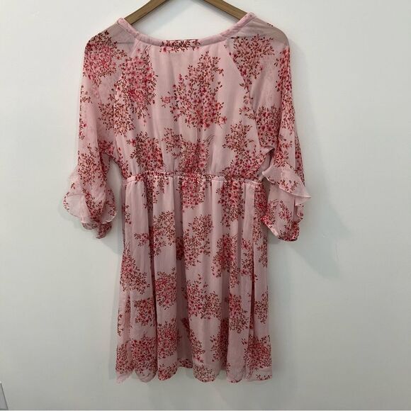 H&M Maternity MAMA PATTERNED DRESS Size Small Light pink/Floral - Picture 8 of 15